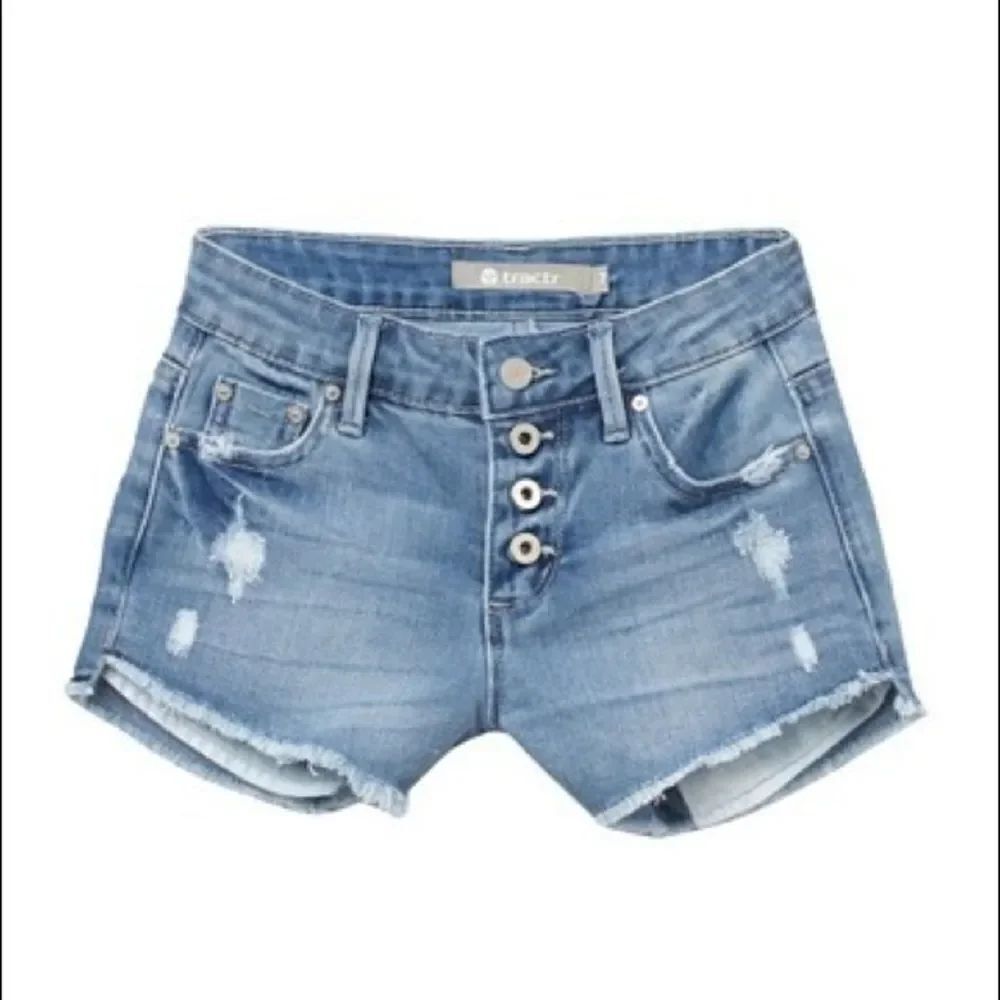 Tractr High Waist Button Up Shorts Big Girls Sz 16